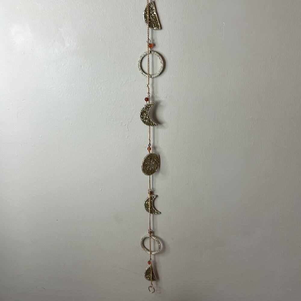 Gold Moon & Circle Hanging Wall Accent